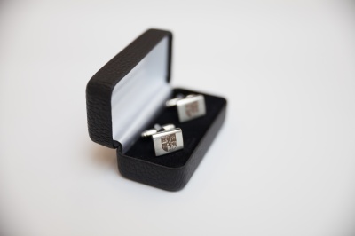 Bangor University Silver Engraved Cufflinks